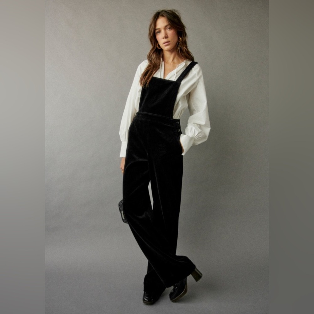 Sezane‎ Julie Overalls Corduroy Black 34